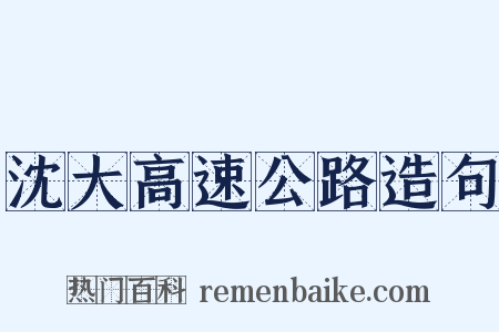 沈大高速公路造句是什么意思的图片
